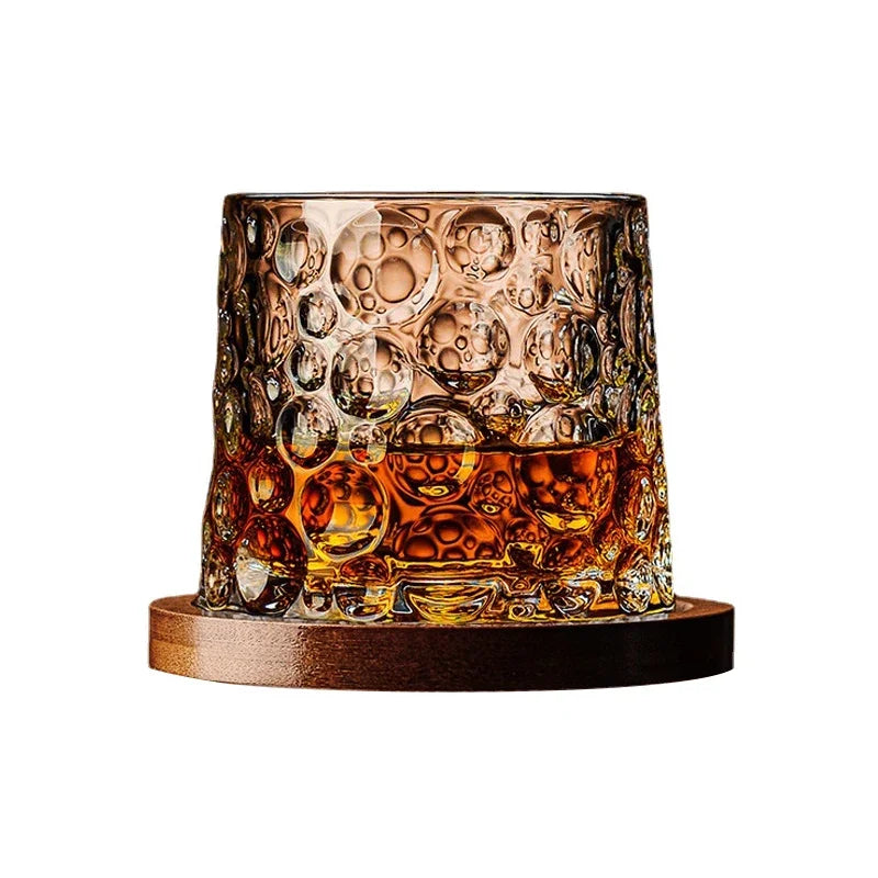 Rotating Crystal Whiskey Glass
