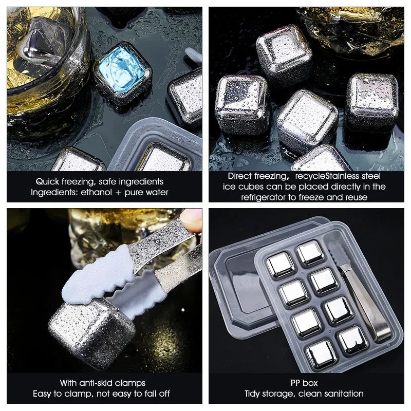 Reusable Stainless Steel Whiskey Stones