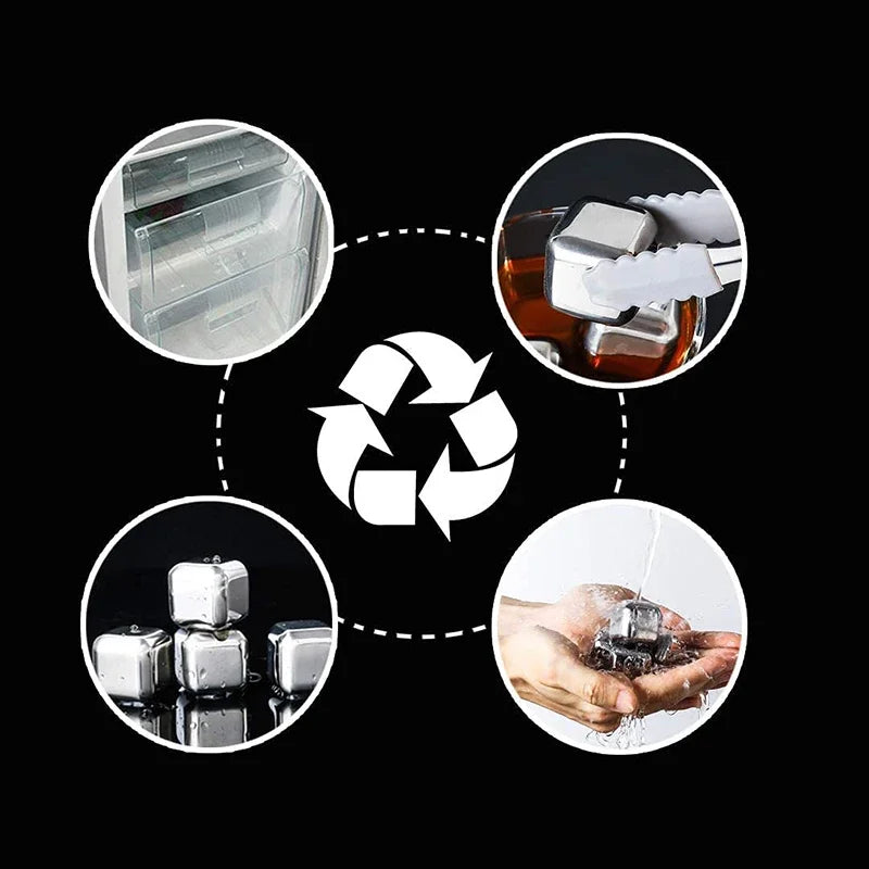 Reusable Stainless Steel Whiskey Stones